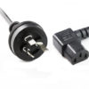 2M Wall To Left Angle IEC C13 Power Cable