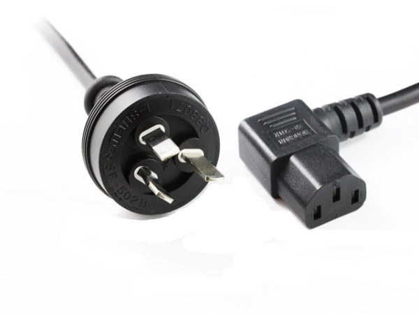 2M Wall To Left Angle IEC C13 Power Cable