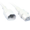 1M IEC C13 To C14 Power Cable White