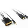 2M DVI-D to HDMI Cable with 3.5mm Audio