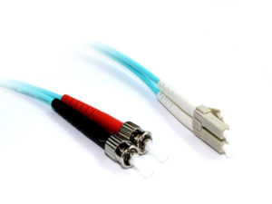 2M LC-ST OM3 10Gb Multimode Duplex Fibre Optic Cable