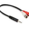 15CM 3.5mm Plug to 2 x RCA Socket Adaptor