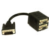 30Cm DVI-I 29Pin To 2 X VGA Cable