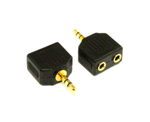 3.5MM Audio Plug To 2 Socket Adaptor