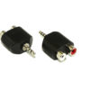 3.5MM Plug To 2 RCA F Adaptor