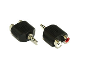 3.5MM Plug To 2 RCA F Adaptor