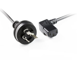 2M Wall to Right Angle IEC C13 Power Cable
