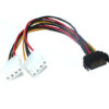 20CM SATA M To 2 X Molex Power