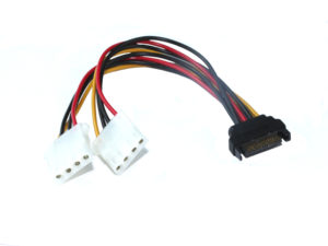 20CM SATA M To 2 X Molex Power