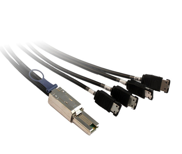 100CM Mini SAS To 4 X E-SATA Cable