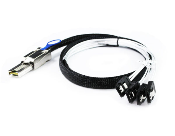 1M Mini SAS SFF-8088 to 4 X SATA Cable