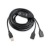 5M Dual Port USB 2.0 Active Repeater Cable