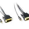 1M DVI-D to DVI-D Cable with 3.5mm Audio