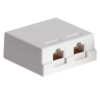 Surface Mount Box Dual Cat5E 8P8C White-0