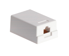 Surface Mount Box 1 Way Cat5E 8P8C White-0
