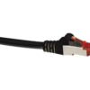 Cat6A Shielded Black Patch Lead 0.5M-2404