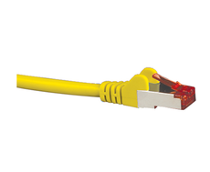Cat6A Shielded Yellow Patch Lead 0.5M-0