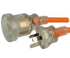 Ext Lead Hd 240V 10A Clear Plug Or 30M-0