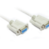 2M DB9 F/F Null Modem Cable with Partial Handshaking