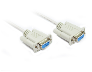 2M DB9 F/F Null Modem Cable with Partial Handshaking