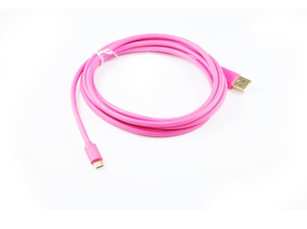 1M Red Micro USB 22AWG Fast Charging Cable-0