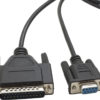 Cabac Serial Printer Cable Db9F-Db25M Black