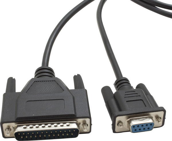 Cabac Serial Printer Cable Db9F-Db25M Black