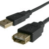 Hypertec Cable Ext Usb 2.0 A-A M-F Black 1.8M