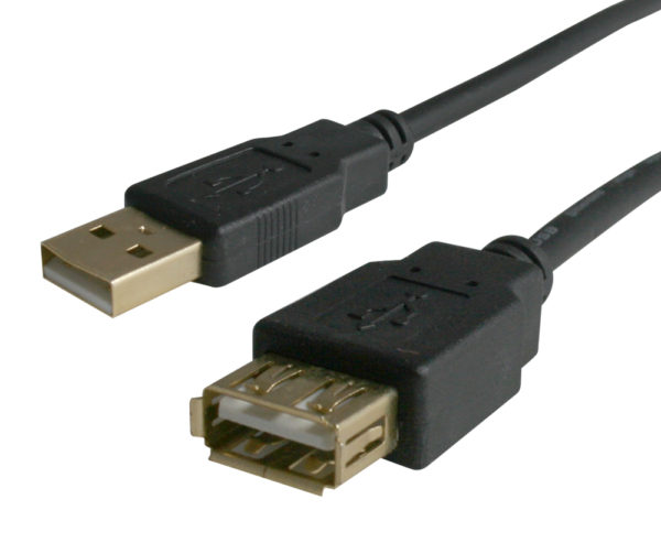 Hypertec Cable Ext Usb 2.0 A-A M-F Black 1.8M