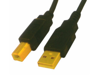 Hypertec Cable Usb 2.0 A-B Gold/P Black M-M 3M