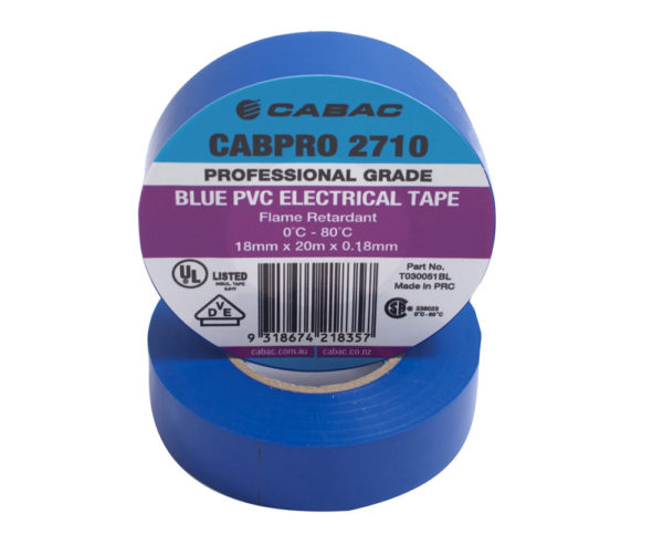 Cabac Cabpro Pvc Tape 2710 - Blue 18Mm X 20M