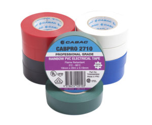 Cabac Cabpro Pvc Tape 2710 - Rainbow 20M 10Pac