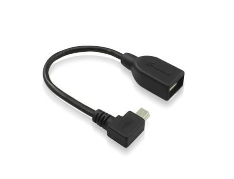 Alogic Right Angle 15cm Mini USB Male to USB Type A Female