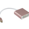 20CM USB 3.1 Type-C to DVI Female 4Kx 2K Adaptor ( Rose Gold )