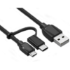 1M USB to Micro BM & Type-C Male Combo Cable-0