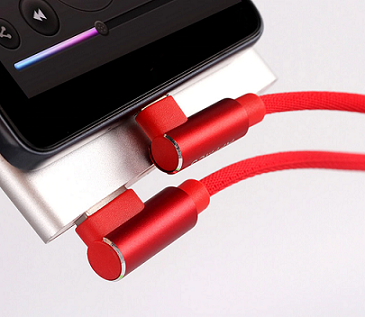 2M Right Angle USB to Right Angle Type-C Male Data/Charging Cable ( Black )-9932