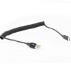 1M USB AM to Type-C Male Syn/Charing Cable with Curly cord-0