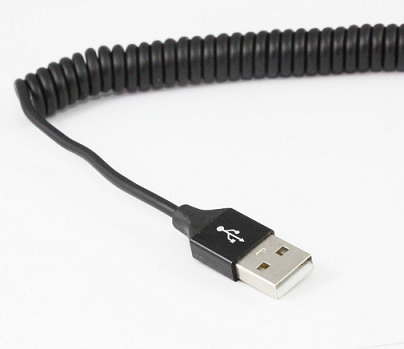 1M USB AM to Type-C Male Syn/Charing Cable with Curly cord-9937