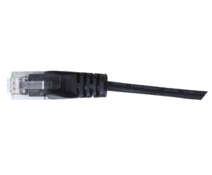 Hypertec HCAT6BK0.3SL Cat6 28Awg Black Patch Lead 0.3M Slim-0