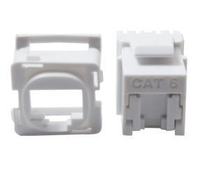 Cabac J6/10-SH Jack Shuttered Cat6 K/110 White-0