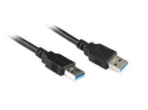 1M USB 3.0 AM/AM Cable in Black-0