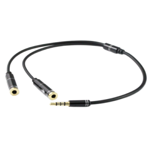 30CM 3.5MM 4 Pole TRRS to Earphone & Microphone Cable-0