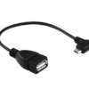 20CM Right Angle Micro USB 2.0 OTG Cable-0