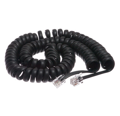 3M Coiled Handset Cord Black-0