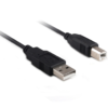 5M USB 2.0 AM/BM 28+24AWG Cable in Black-0