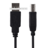 5M USB 2.0 AM/BM 28+24AWG Cable in Black-10627