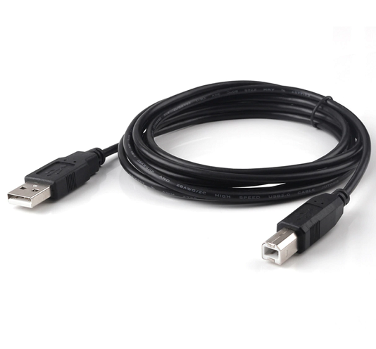 5M USB 2.0 AM/BM 28+24AWG Cable in Black-10628