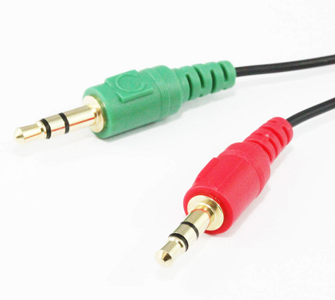 20CM MIC & Earphone to 3.5mm Socket Audio Adaptor-10641
