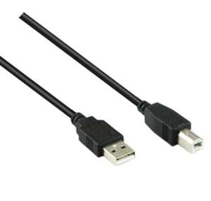 2M USB 2.0 AM/BM 28+24AWG Cable in Black-0