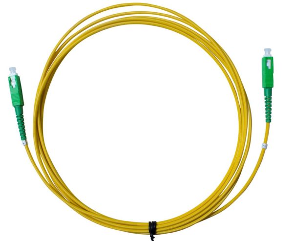 MSS Fibre SCA - SCA Singlemode 3 Metre Yellow LSZH Simplex Patch Lead-0